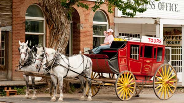 Vigilante Carriages offers Stagecoach Tours of Virginia City, Montana